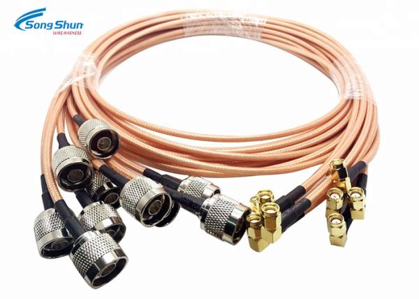 Buy cheap LAN System RF Microwave Cables , SMA Male Right Angle Plug RF Connection Cable from wholesalers