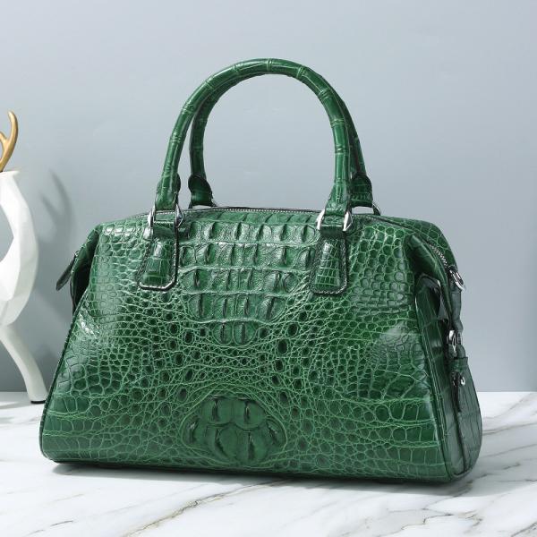 Buy cheap Genuine Crocodile Skin Lady Purse Authentic Real Alligator Leather Female Handbag Long Strap Women's Large Shoulder Bag from wholesalers