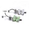 Buy cheap Fashion stainless steel piercing jewelry flower dangle belly button ring for women from wholesalers