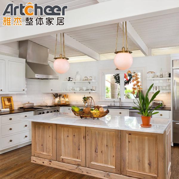 Buy cheap Customized Size Kitchen Furniture Solid Wood Kitchen Cabinet Sets with Grey Cupboard from wholesalers
