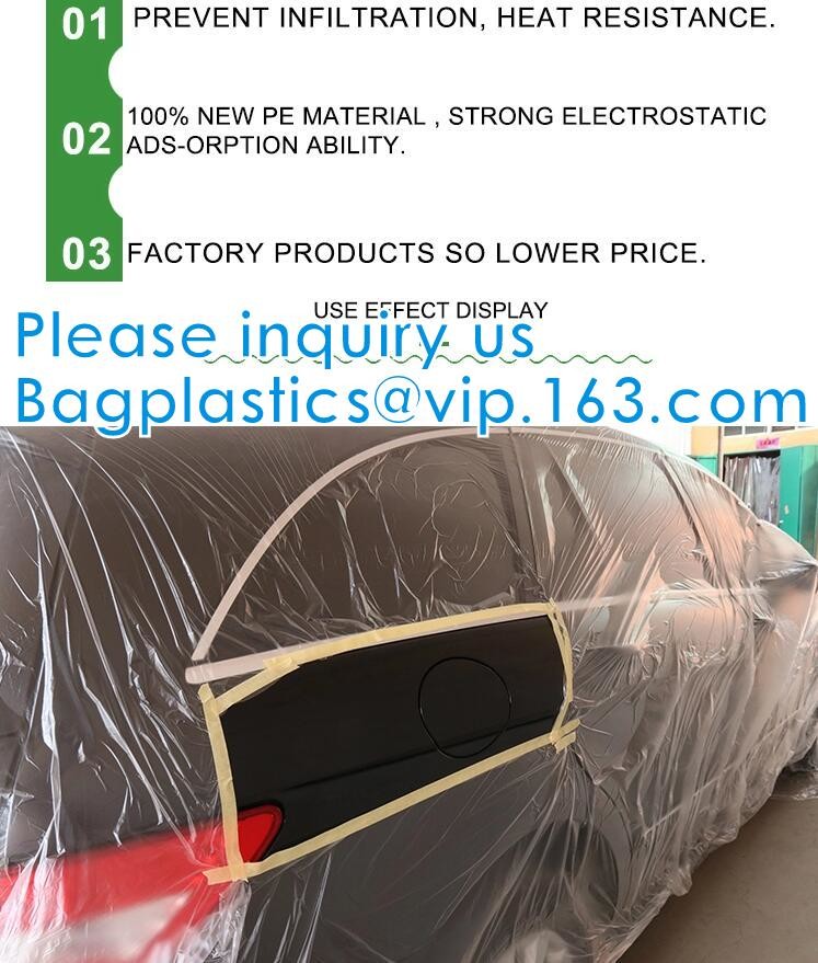 Drop Film Roll Overspray Disposable Table Cloth Cover, Drop Film Roll With High Temperature Resistance Masking, Tape