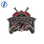 Round Shape Metal Enamel Pin Badges , Team Trading Pins Size Customized