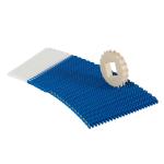 Blue PVC PU Conveyor Belt 170mm Standard Width Oil-Resistant