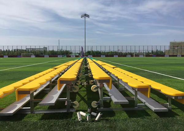 Outdoor Portable Aluminum Sports Benches , Temporary Spectator Stands With HDPE