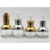 Buy cheap Transparent Cosmetic Glass Bottles , Cosmetic Spray Bottle Gold Lid from wholesalers