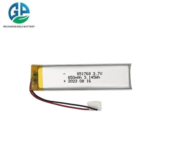 Buy cheap High Capacity 851768 3.7V 850mAh 1S1P Battery Manufactory Lithium Ion Polymer KC Customized Rechargeable Battery from wholesalers