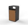 Buy cheap Gavin Outdoor Commercial Wood And Metal Trash Can Outside Garden Large Dustbin Street Park Wooden Public Waste Bin from wholesalers