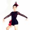 Buy cheap Adult Jazz Costumes Sequined Lace Long Sleeve Leotard Shorts With Side Suttles from wholesalers