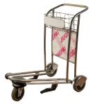 Duty Free Shop Travel Luggage Trolley Three Wheel Stainless Steel Luggage