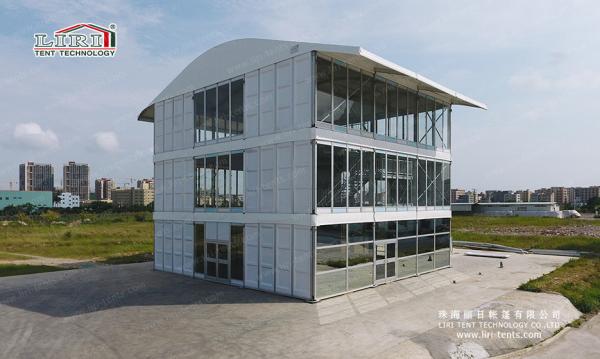 Buy cheap Three Floor Triple Decker Three Story Tent Clear Span Decoration with White PVC Fabric Roof from wholesalers