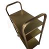 Buy cheap Titanium Gold Stainless Steel Metal Fabrication Brushed Finished Restaurant Hand Push Dining Trolley from wholesalers
