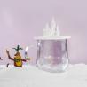 Buy cheap Pink Borosilicate Double Wall Personalized Glass Cup Castle Shape 300ml from wholesalers