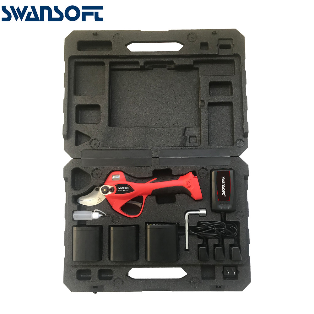 Swansoft pruning scissors 4.0cm electric pruner with LED and Finger Protection