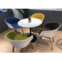 Buy cheap 80cm Multi Colour Dining Chairs Beech Leg Half Circle Seat product