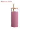 Buy cheap Customised Transparent 500ML Glass Tumbler Reusable Glass Water Bottle With Silicone Sleeve And Straw Applied As Gifts For Employees Friends Coworkers from wholesalers
