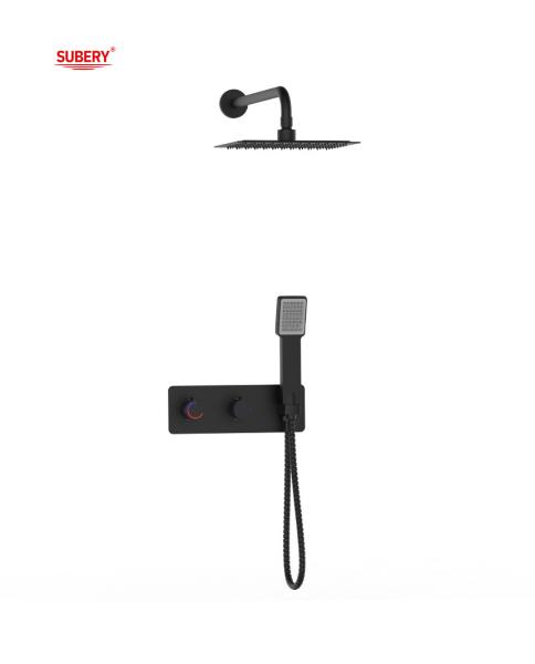 Single Lever Concealed In Wall Bath Or Shower Mixer With Diverter Rainshower