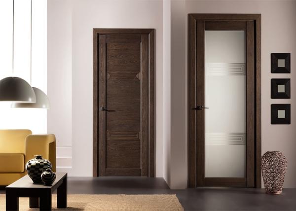 Laminate Coated Wood Composite Door , MDF Interior Wood Doors With Customized