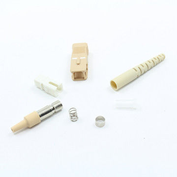 SC UPC Multimode Fiber Connectors Single Core For Fiber Optic Patch Cord