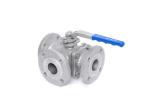 High Performance 3 Way Ball Valve Stainless Steel , PN40 T Port L Port Ball