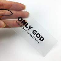 Buy cheap Black Logo Dull Polish Transparent Plastic Hang Tags product