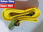 Yellow 2"X20' E Track Ratchet Tie Down Straps With Cam Buckle W- 4' Short End