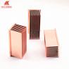 Buy cheap Rectangular Extruded Aluminium Heat Sink Profile Rose Gold Color from wholesalers