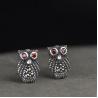 Buy cheap Vintage Owl Design Sterling Silver Stud Earrings(XH023333W) from wholesalers