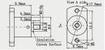 SBMA Female Flange Straight RF Coaxial Connector with Microstrip and Nickel /
