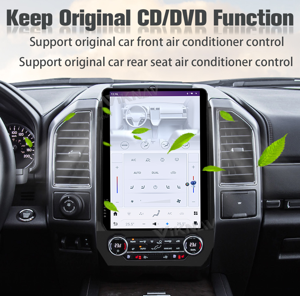 Viknav 14.5 Inch Car Radio For Ford Expedition 2015-2022 Touch Screen Android Auto Stereo Head Unit GPS Nagivation