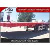 Buy cheap 40 Foot Flatbed Container Trailer Equipment First Axle Lift , High Bed Trailer from wholesalers