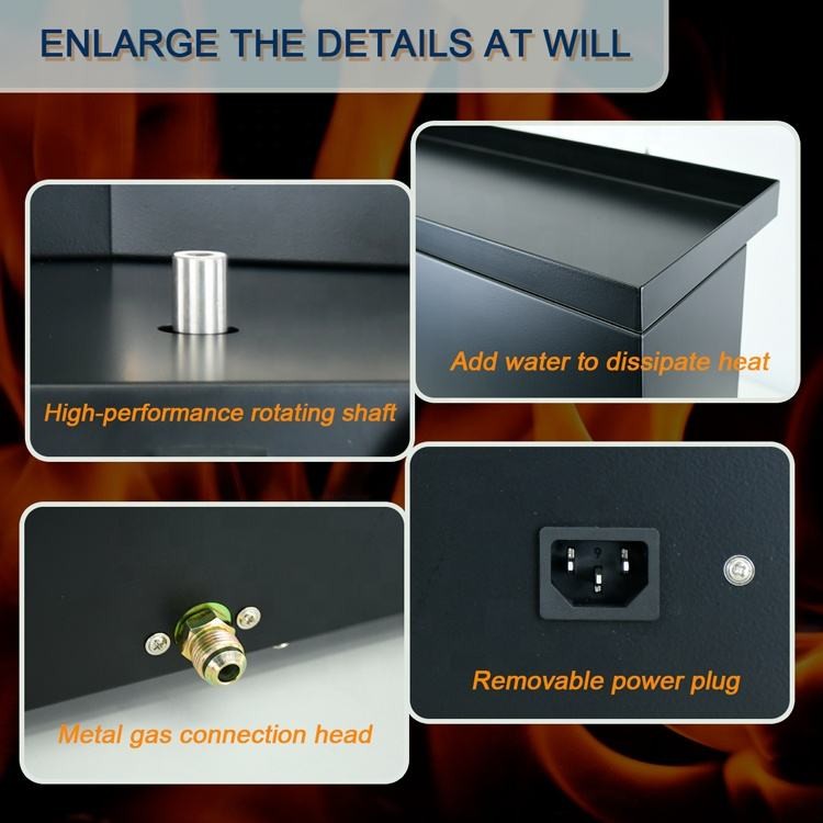 Burners Propane Gyro Machine Broiler Kebab Doner Shawarma Automatic Vertical Rotisserie BBQ Grill