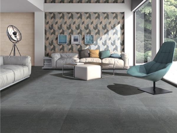 Buy cheap 600x600 Matt Finish Cement Look Porcelain Tile Building Material Black Color from wholesalers