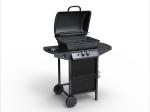 2 1 Burners Black Steel Outdoor Camping Trolly Gas Barbecue Grill Side Burner 2