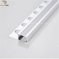 Buy cheap Slip Resistant Tile Edge Trim For Stairs Box Edge Shiny Silver Color product