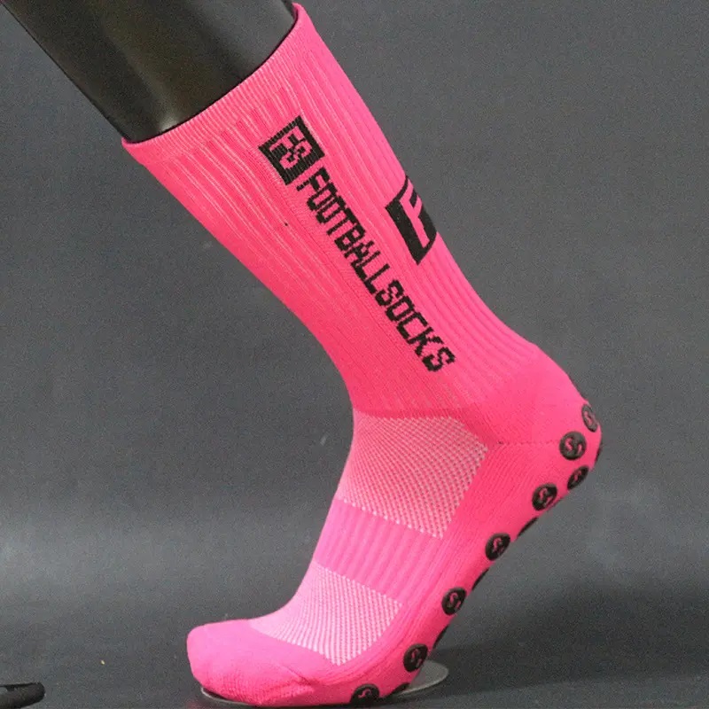 NO SHOW Anti-Slip Soccer Socks Custom Grips Crew Socks for Adult Training and Running