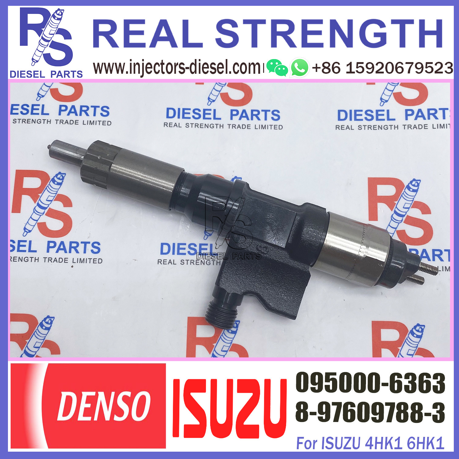 095000-6363 DENSO Diesel Injector Common Rail 8-97609788-6 For ISUZU 4HK1 6HK1