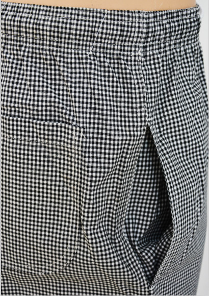 Acid Resistant Men'S Protective Work Clothing Yarn Dyed Check Chef Trousers