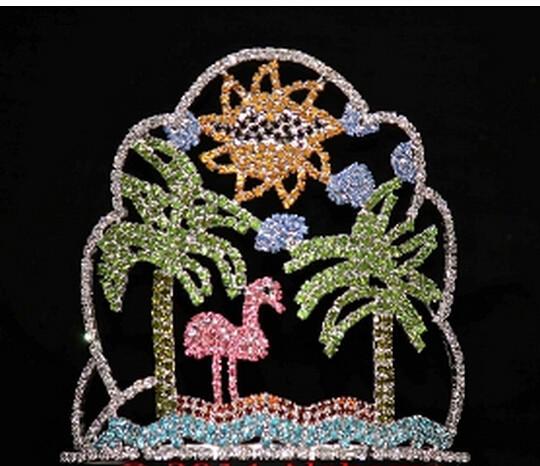 Buy cheap summer pageant crowns for american pageants sun tree birds rhinestone crowns tall pageant crowns for kids from wholesalers