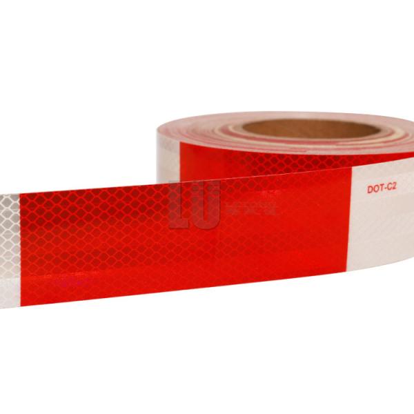 Adhesive Waterproof Retro Truck DOT C2 Red And White Reflective Tape For Traffic