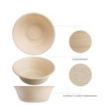 Disposable Bagasse Food Box To Go Lunch Paper Bowl 22 OZ Heavy Duty Bagasse