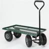 Buy cheap Metal Heavy Duty Yard Cart Four Wheel Mesh Deck Steel Wagon Hose Reel Tool Cart from wholesalers