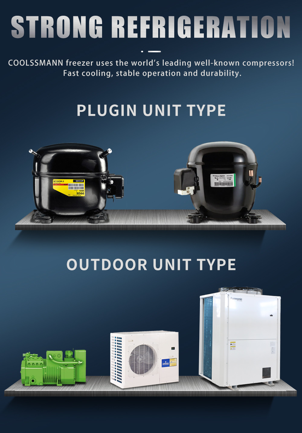 There Are Four -2 ℃ Refrigeration Cabinet Bottom Of The Square Glass Service Deli Chiller