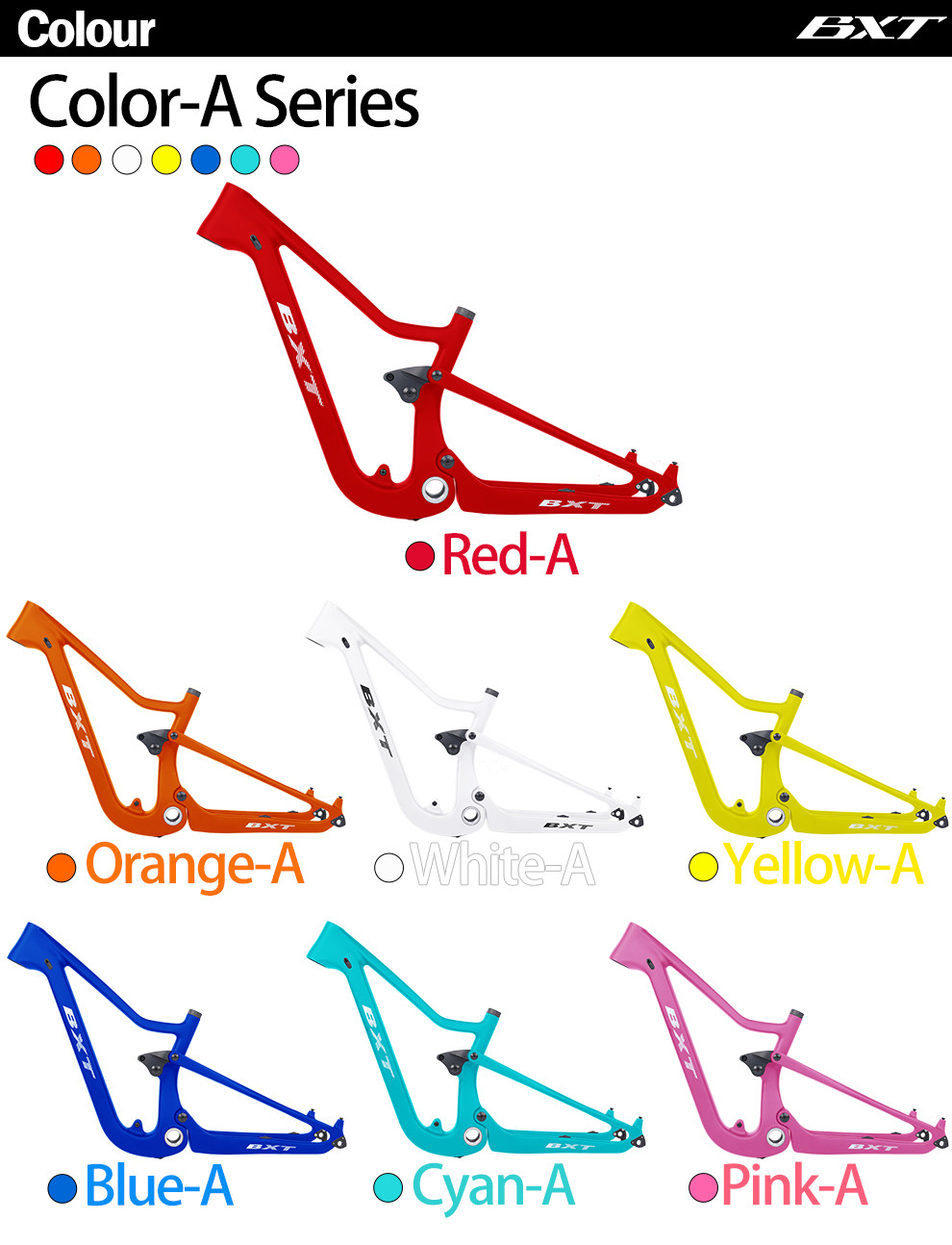 XC Full Suspension Carbon Mountain Bike Frame 24 For Children MTB Bike