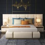 White Headboard Memory Foam Bed Topper