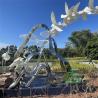 Buy cheap Wetland Park Stainless Steel Sculptures Realistic Crane Egret Metal Sculpture from wholesalers