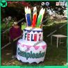 Buy cheap 2m White Promotional Custom Inflatable Products Giant Cake Party / Birthday Decoration from wholesalers