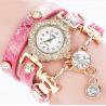 Buy cheap Newest design Long Strap Diamond Chain Fashion Lady Leather Bracelet Watches from wholesalers