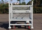 Industrial Mobile Rigid Mesh Stillage Pallet Cage Trolley With Castors