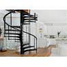 Buy cheap Home Decoration Walnut Wooden Spiral Staircase With Cable Railing , Uninterrupted View from wholesalers