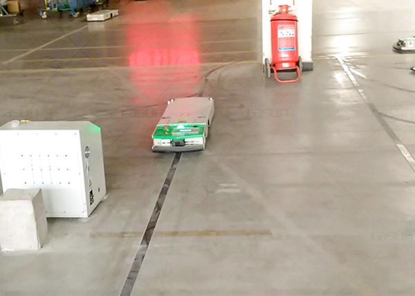Buy cheap Intralogistics AGV Cart Single Way Rail Guidance Tunnel Tractor for Fabric Industry from wholesalers